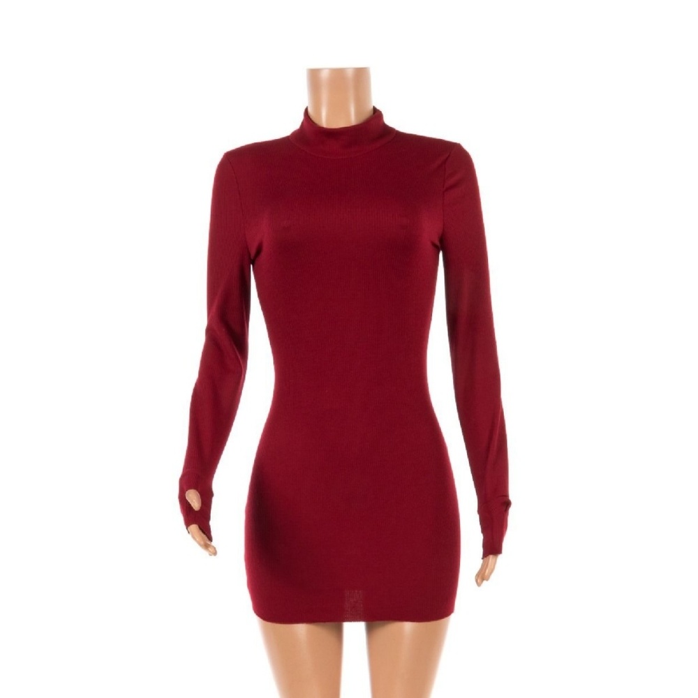 🆕️ High Collar Midi Dress - Picture 3 of 7